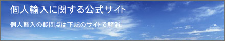 個人輸入に関する公式サイト